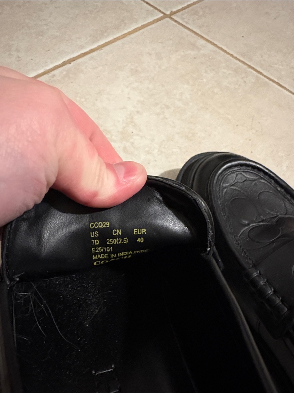 Coach Black Chunky Signature Logo Penny Loafers - Picture 5 of 5
